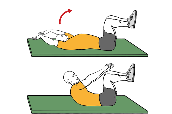 SIT UPS EXTENDED ARMS